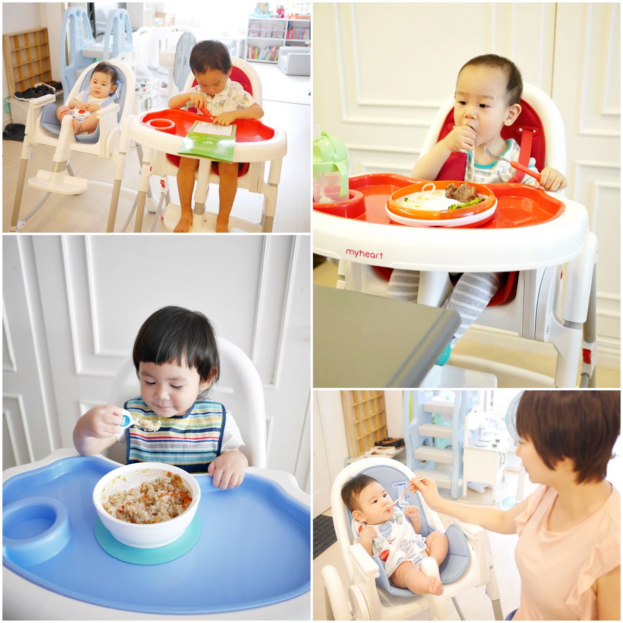 [母嬰] 寶寶餐椅推薦&六種餐椅評比(myheart、ikea、費雪、充氣椅、餐椅套、木頭椅)